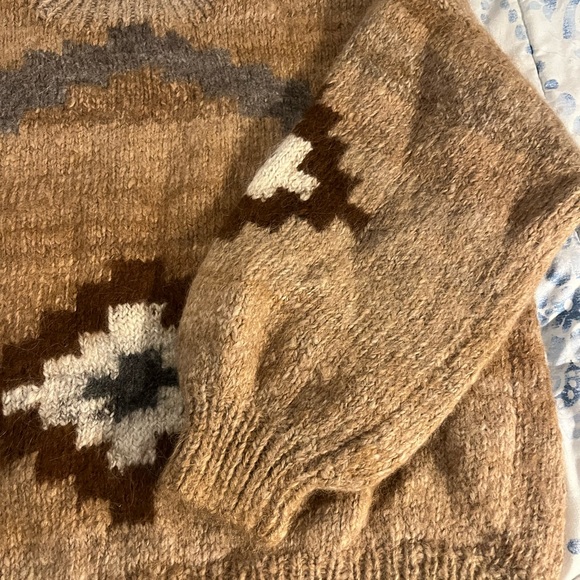 Womens Brown Geometric Sweater - Picture 3 of 11